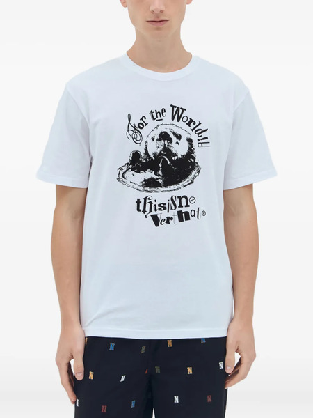  This Is Never That Otter-print T-shirt - White 