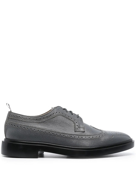  Thom Browne Almond-toe Leather Brogues - Grey 