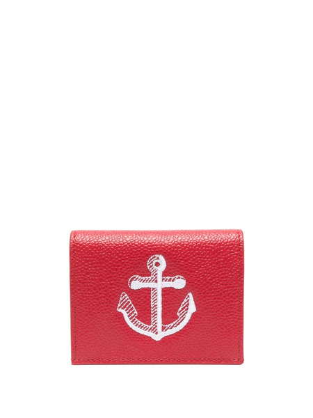  Thom Browne Anchor-embroidered Leather Cardholder 