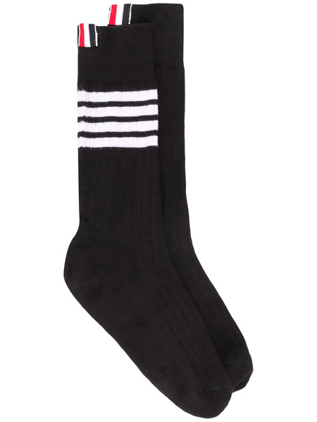  Thom Browne Athletic Mid-calf 4-bar Socks - Black 