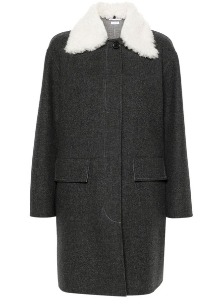  Thom Browne Bal-collar Wool-felt Coat - Grey 