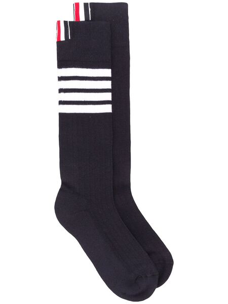  Thom Browne 4-bar Athletic Mid-calf Socks - Blue 