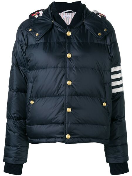  Thom Browne 4-bar Bomber Jacket - Blue 