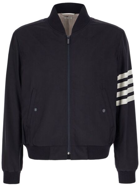  Thom Browne 4-bar Bomber Jacket - Blue 