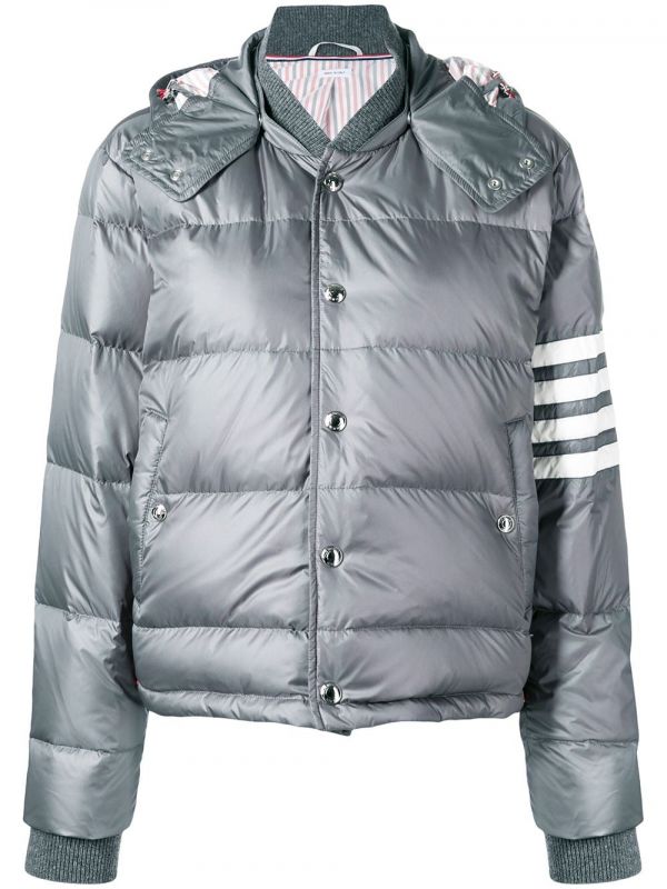  Thom Browne 4-bar Bomber Jacket - Grey 