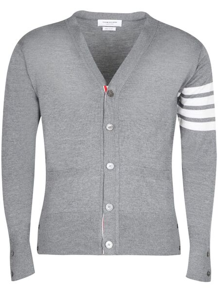  Thom Browne 4-bar Cardigan - Grey 