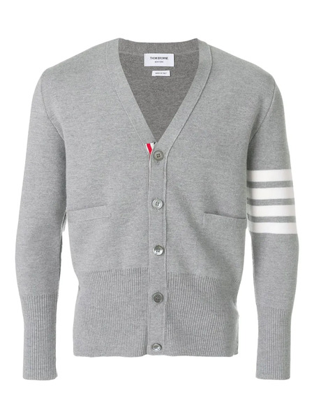  Thom Browne 4-bar Cardigan - Grey 