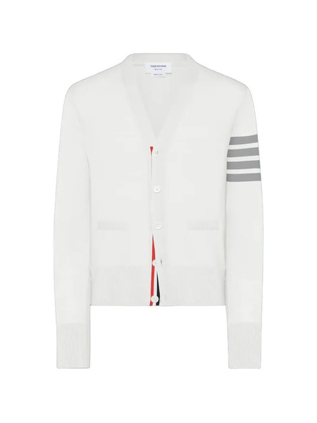  Thom Browne 4-bar Cardigan - White 