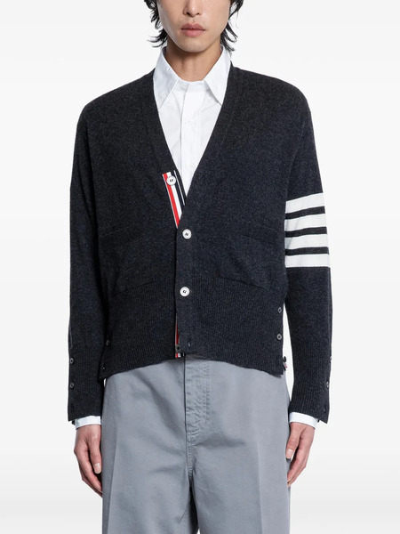  Thom Browne 4-bar Cashmere Cardigan - Grey 