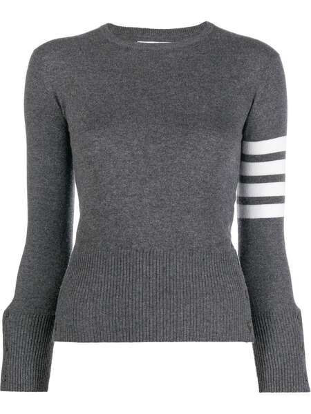  Thom Browne 4-bar Cashmere Knitted Jumper - Grey 