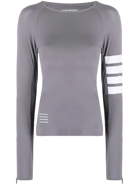  Thom Browne 4-bar Compression Long-sleeve Top - Grey 