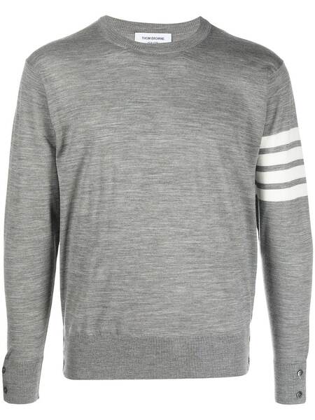  Thom Browne 4-bar Crew Neck Jumper - Grey 