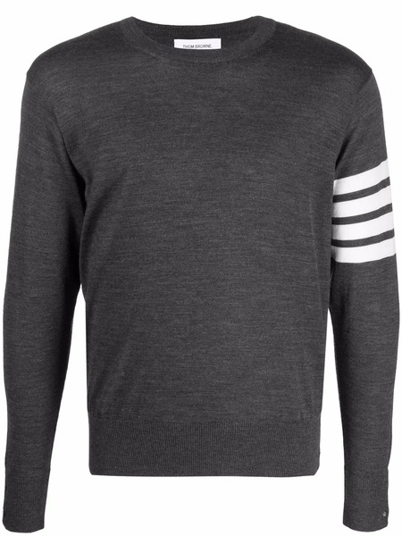  Thom Browne 4-bar Crew-neck Jumper - Grey 