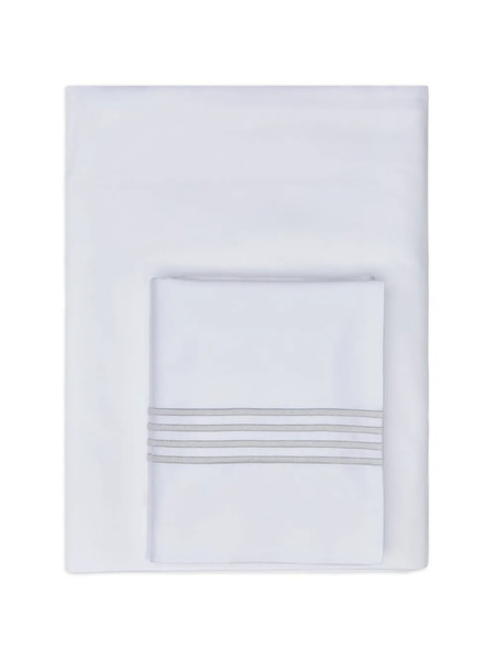  Thom Browne 4-bar Duvet Set - White 