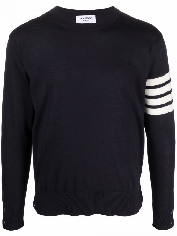  Thom Browne 4-bar Knitted Jumper - Blue 