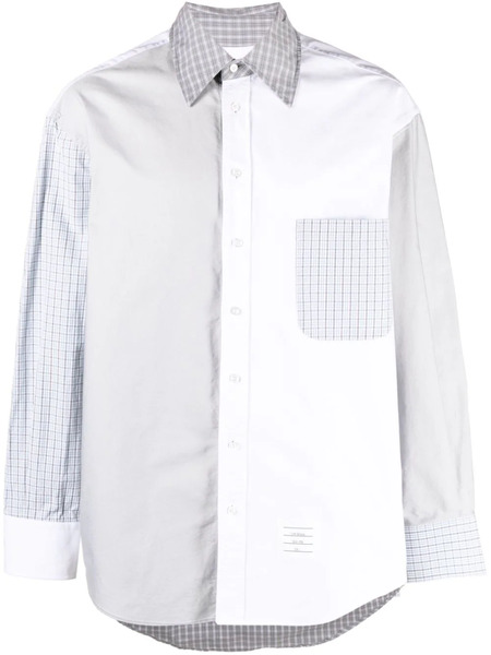 Thom Browne 4-bar Long-sleeve Shirt - White 