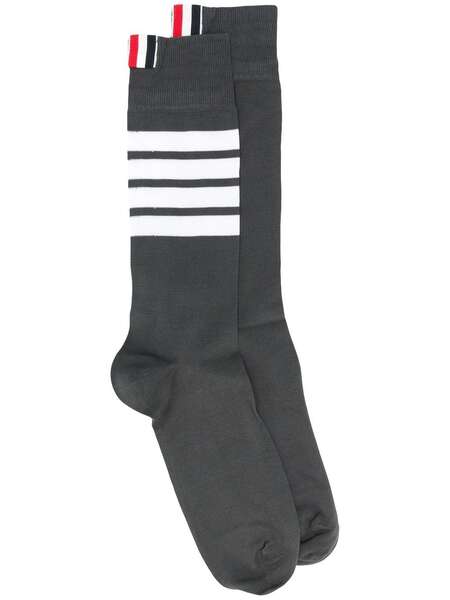  Thom Browne 4-bar Mid-calf Socks - Grey 