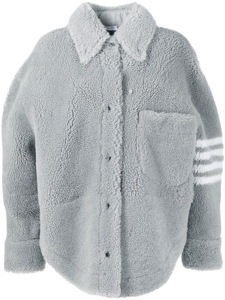  Thom Browne 4-bar Oversized Shirt Jacket - Grey 