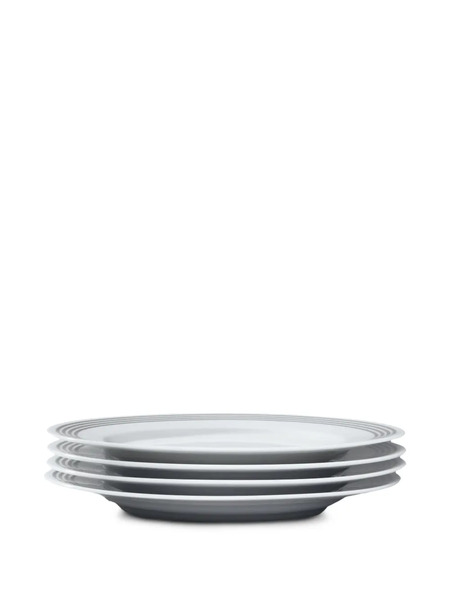  Thom Browne 4-bar Plates (set Of Four) - White 