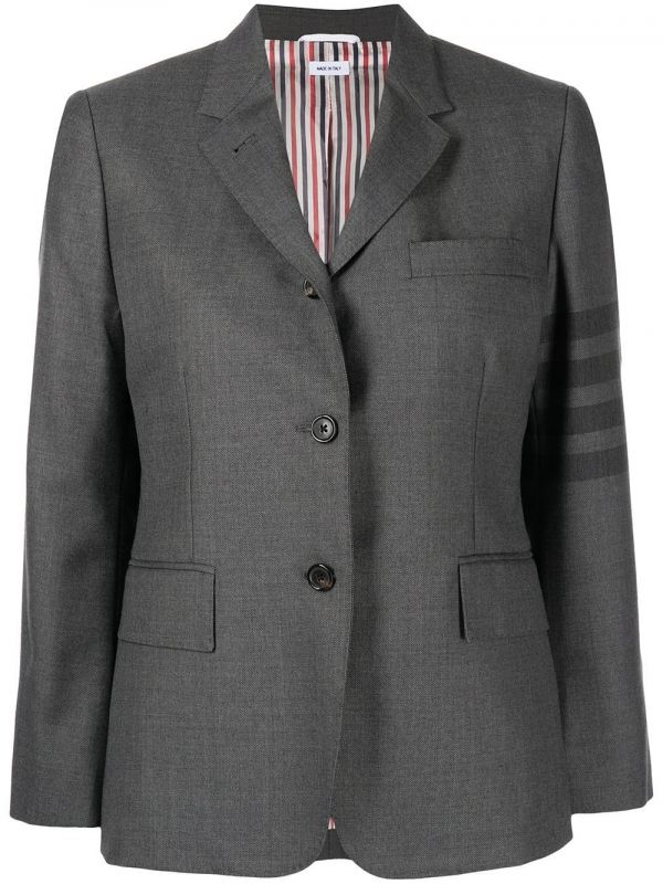  Thom Browne 4-bar Single-breasted Blazer - Grey 