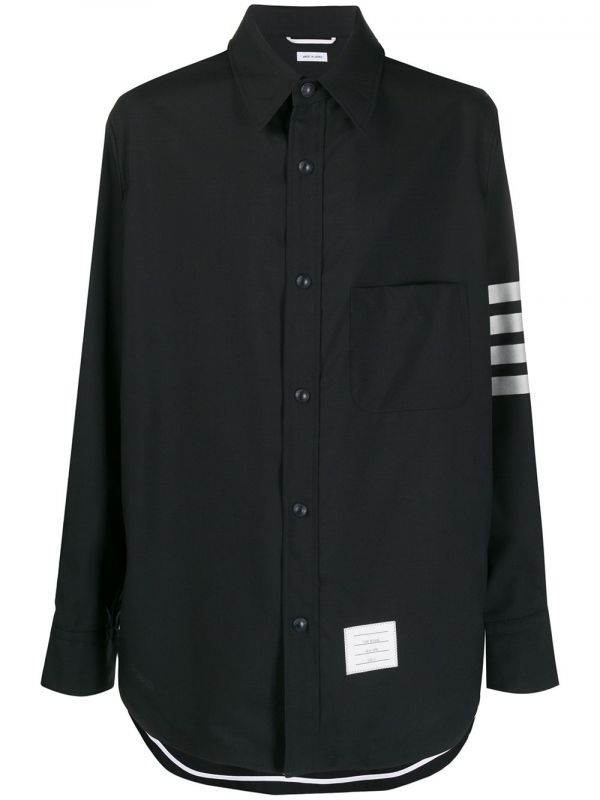 Thom Browne 4-bar Sleeve Shirt - Blue 