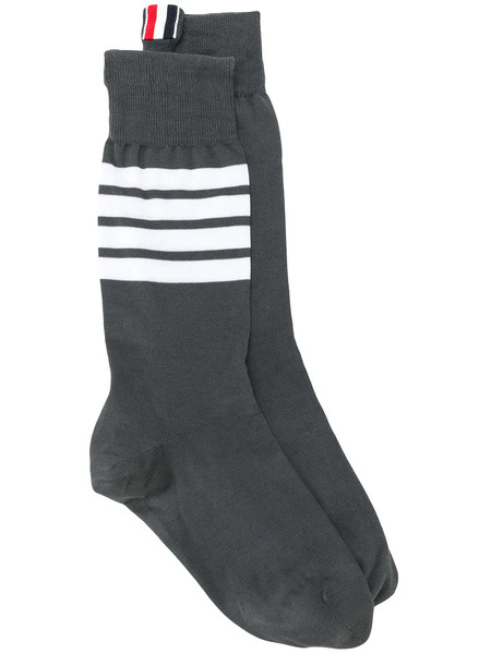  Thom Browne 4-bar Socks - Grey 