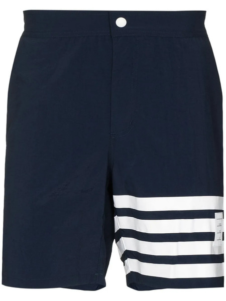  Thom Browne 4-bar Solid Tech Swim Short - Blue 