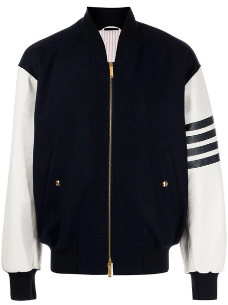  Thom Browne 4-bar Stripe Bomber Jacket - Blue 