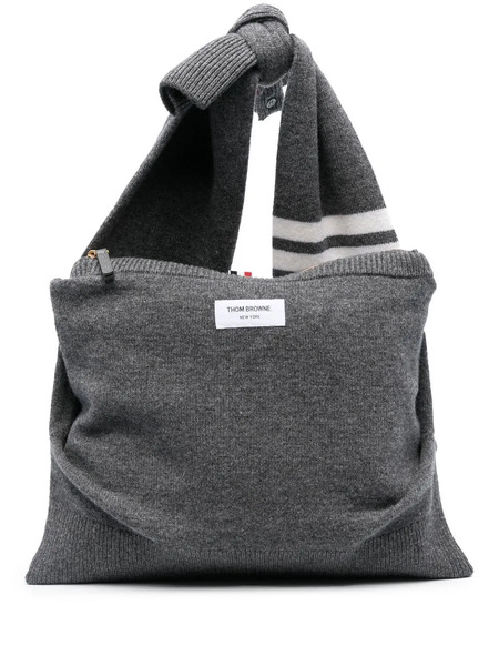  Thom Browne 4-bar Stripe Crossbody Bag - Grey 