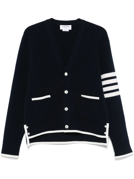  Thom Browne 4-bar Stripe Virgin Wool Cardigan - Blue 