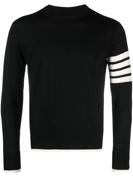  Thom Browne 4-bar Stripe Virgin Wool Jumper - Black 