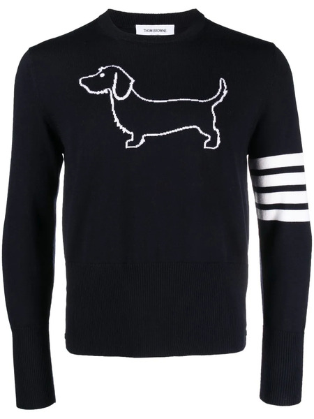  Thom Browne 4-bar Stripe Wool Jumper - Blue 