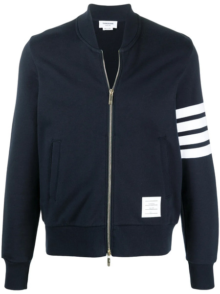  Thom Browne 4-bar Stripe Zip-up Sweatshirt - Blue 