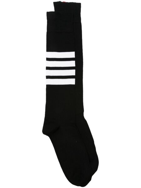  Thom Browne 4-bar Striped Socks - 001 Black 