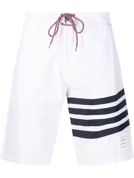  Thom Browne 4-bar Swim Shorts - White 