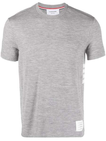  Thom Browne 4-bar Wool T-shirt - Grey 