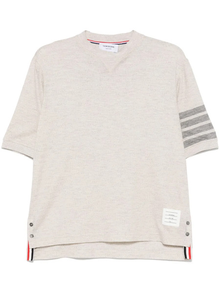  Thom Browne 4-bar Wool T-shirt - Grey 