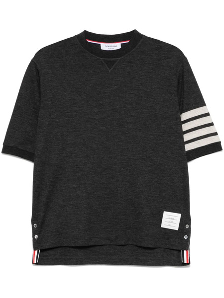  Thom Browne 4-bar Wool T-shirt - Grey 