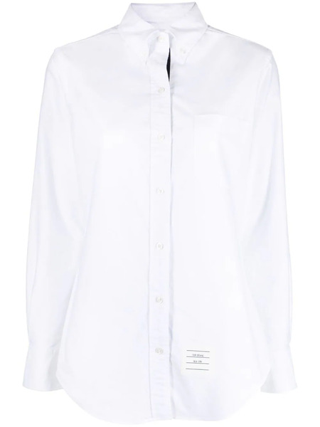  Thom Browne Button-down Cotton Oxford Shirt - White 
