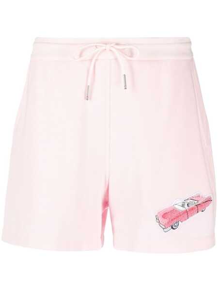  Thom Browne Car-embroidered Piqué Shorts - Pink 