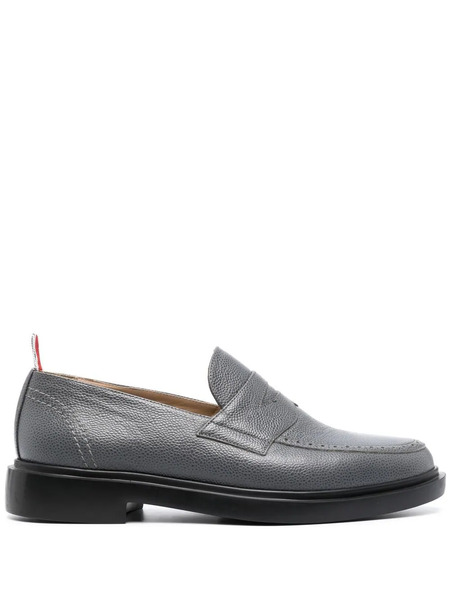  Thom Browne Classic Penny Leather Loafers - Grey 