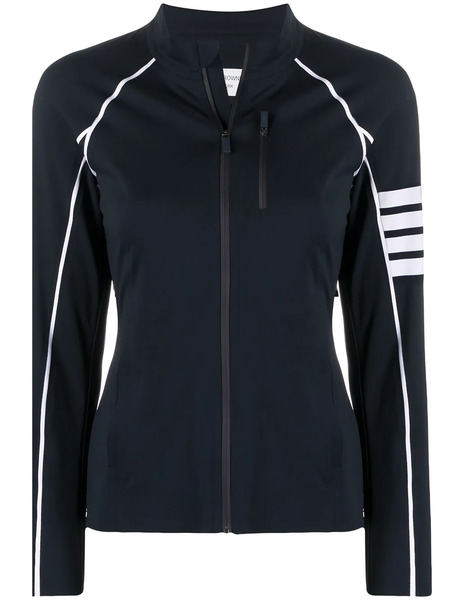  Thom Browne Compression Zip-up 4-bar Jacket - Blue 