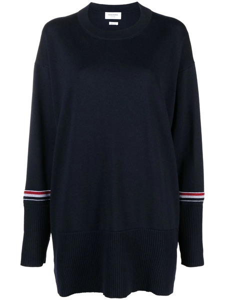  Thom Browne Crew Neck Fine-knit Jumper - Blue 