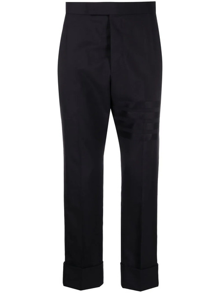 Thom Browne Cropped 4-bar Stripe Wool Trousers - Blue 