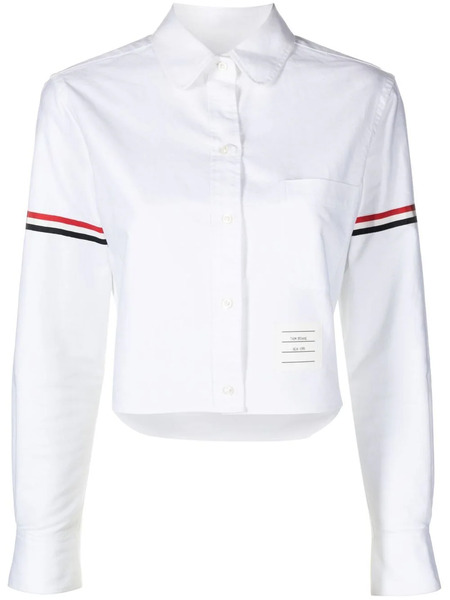  Thom Browne Cropped Cotton Shirt - White 