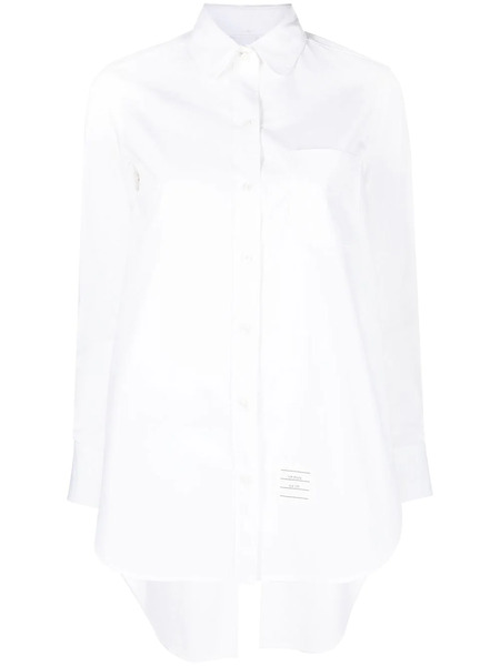  Thom Browne Cross-strap Belted Waist Shirt - White 