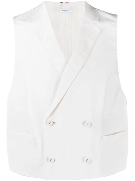  Thom Browne Double-breasted Silk Waistcoat - Neutrals 