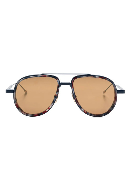  Thom Browne Eyewear Pilot-frame Sunglasses - Blue 