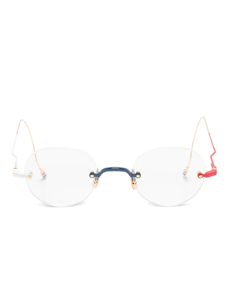  Thom Browne Eyewear Rimless Round Glasses - White 