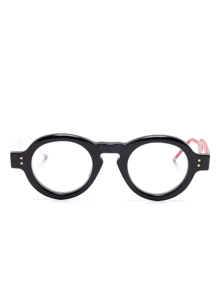  Thom Browne Eyewear Round-frame Glasses - Black 